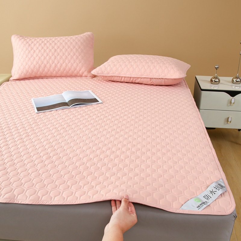 Class A Cotton Solid Color Waterproof Mattress Urine-proof Dirty-proof Thin Mattress Tatami Soft Mat Simmons Protective Mat Cross-border