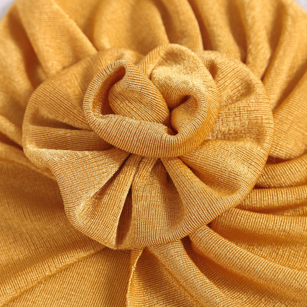 Picture of Europe and the United States hair accessories baby hat new spring and autumn baby India fetal hat three-dimensional flower children's turf hat wholesale