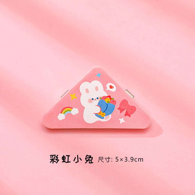 Picture of Creative inspirational text triangle clip student pp note clip acrylic document anti-roll clip test paper storage corner clip