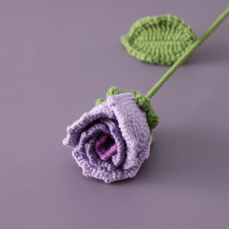 Picture of Tanabata Festival Christmas New Arrival Handmade Crocheted Sheffield Line Small Wine Glass Rose Branches for Wife Lover