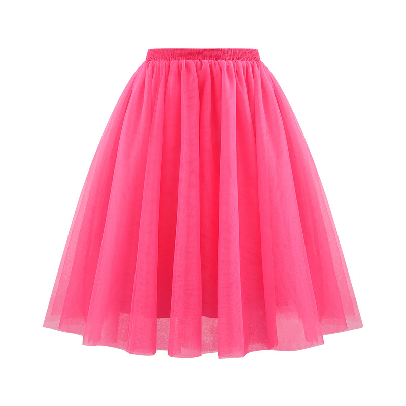 Picture of Amazon's New Skirt Women's Spring and Summer Trendy Fairy Style Large Size Mesh Tutu Skirt Large Size Slimming