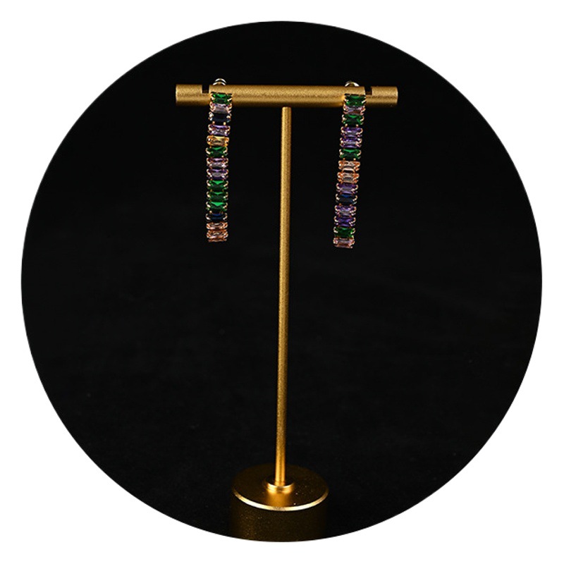 Picture of Colorful Alloy Jewelry suit Niche Simple Rainbow Necklace Bracelet Earrings Female Qingdao Middle Ancient Jewelry