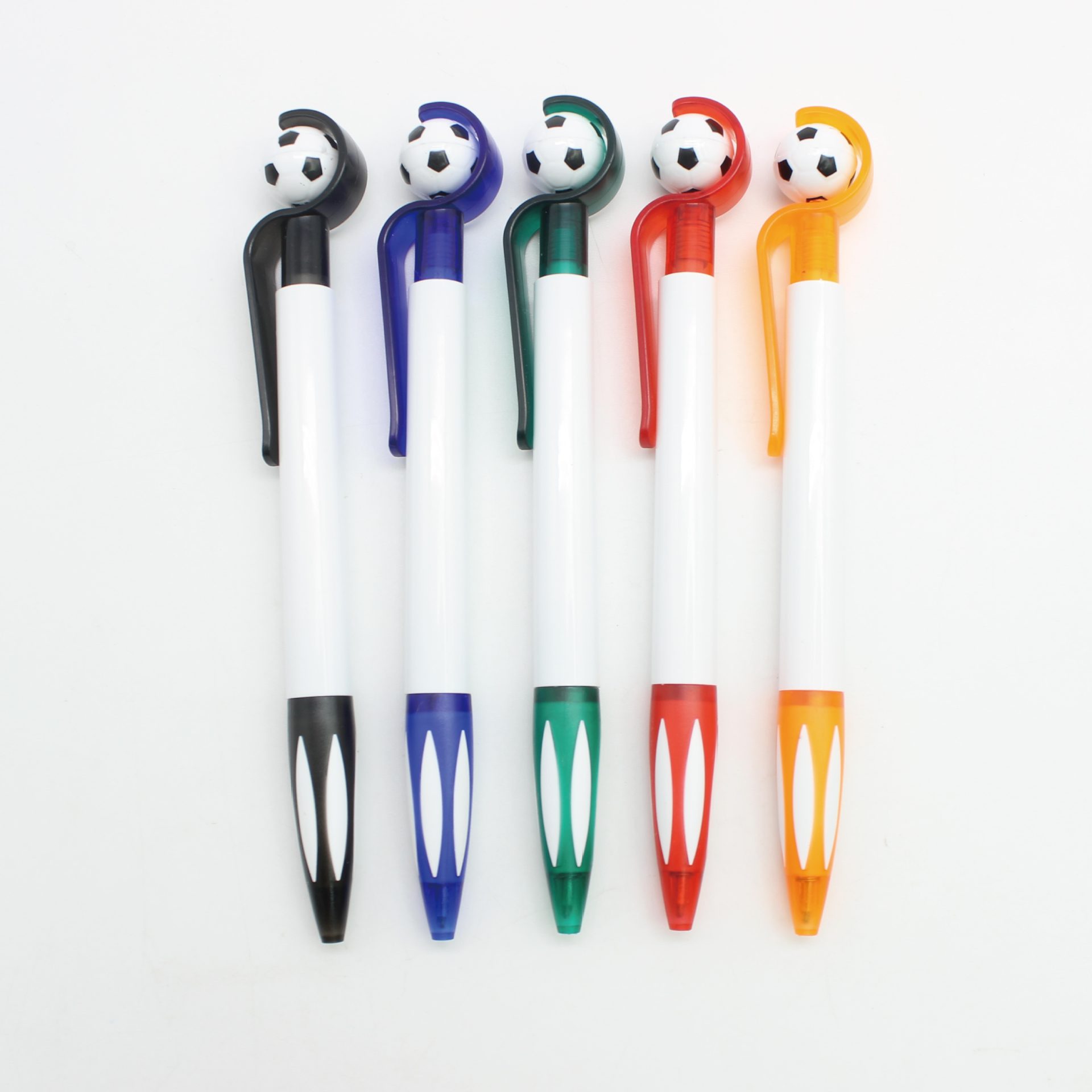 Football cartoon plastic press ballpoint pen advertising pen promotional office pen advertising pen logo