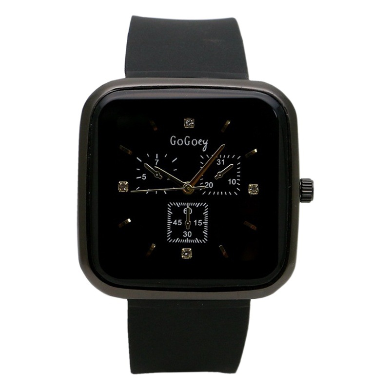 Square Imitation Six-pin Women's Watch Internet Celebrity Live Ladies Watch Quartz Watch Girls Tape Watch Silicone Tape 4454
