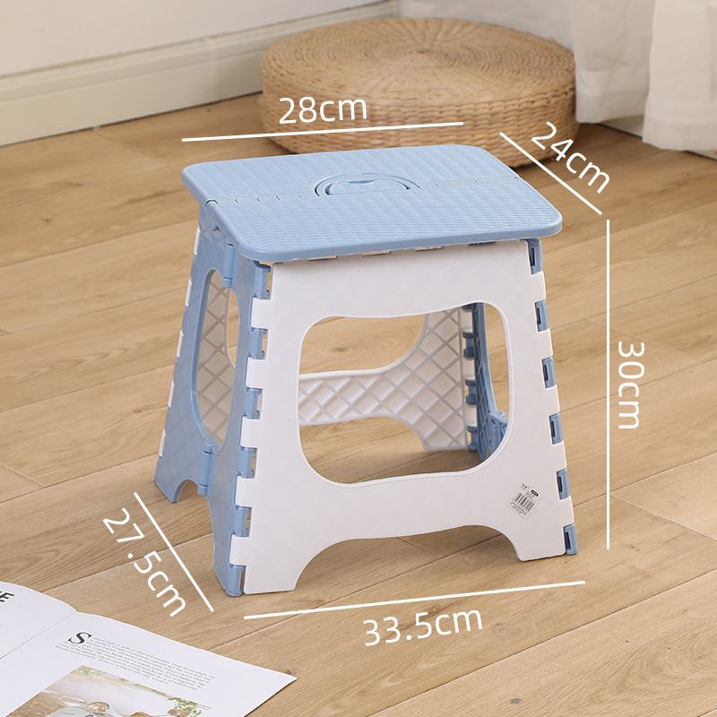Picture of Thickened Plastic Folding Stool Portable Mini Outdoor Adult Children Chair Bench Portable Train Mazar