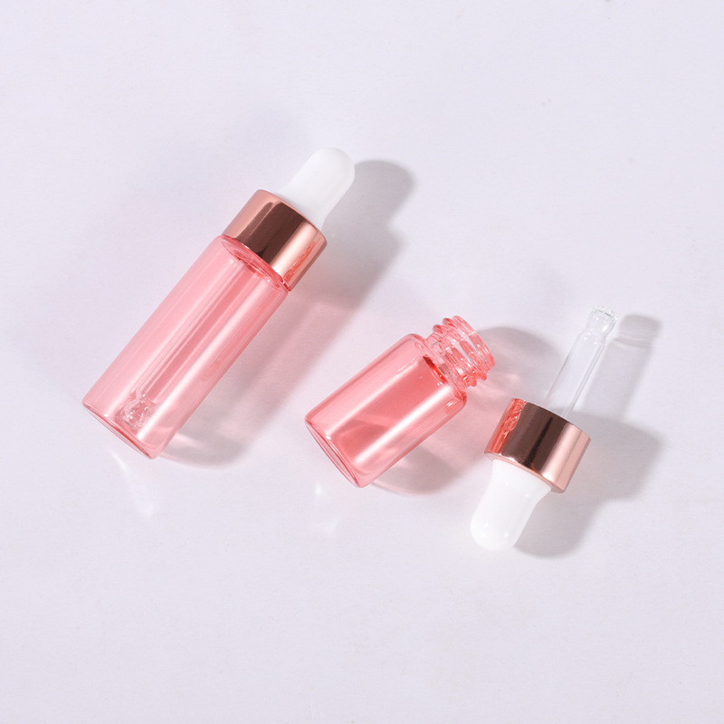 Picture of Pink Essence Bottle Essence Bottled 5ml Sample Bottle 1ml 2ml Small Sample Bottle 3ml Rose Gold Dropper Bottle