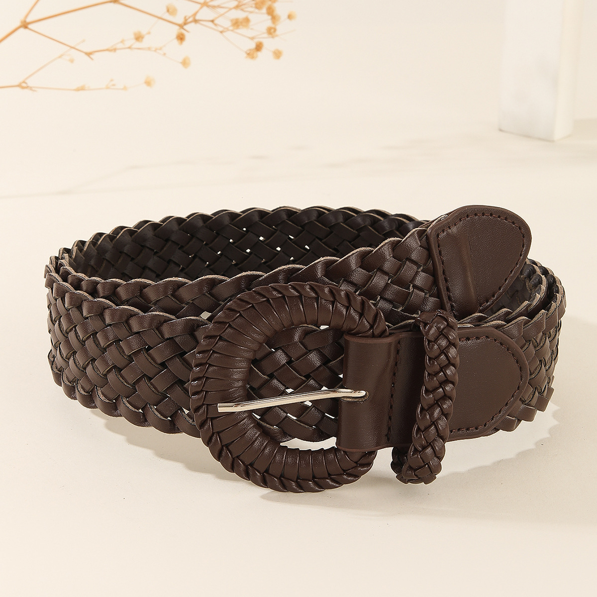 Bohemian Woven Belt Decoration with Skirt, Artistic Style, Casual and Versatile Autumn and Winter Woven Holiday Style Belt