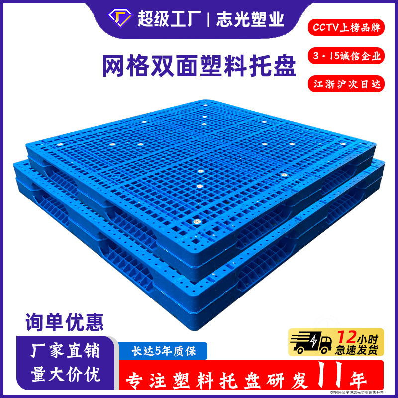 Mesh Double-Sided Plastic Pallet Logistics Forklift Logistics Pallet Warehouse Moisture-Proof Pad Plastic Pallet