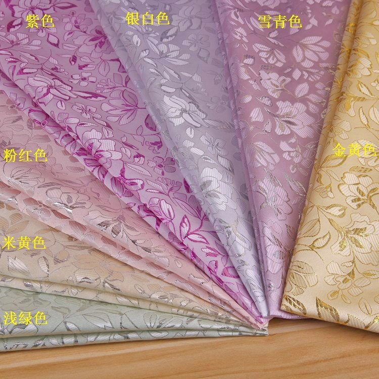 Picture of Wholesale Han Dynasty Gold and Silver Silk Fabric Tang Suit Jacquard Fabric Brocade Gold and Silver Silk Jacquard Brocade Fabric