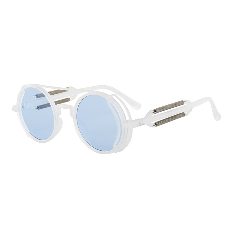 Picture of New Pc Sunglasses Steam Cyberpunk Double Spring Leg Glasses Fashion Trendy Sunglasses Cross-Border Round Manufacturer