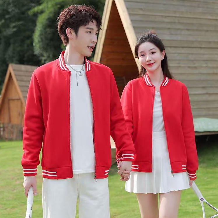Spring and Autumn Shirt Striped Collar Baseball Uniform Baseball Uniform Class Uniform Printed LOGO Same Style Dropped Shoulder Long Sleeve Spot for Men and Women