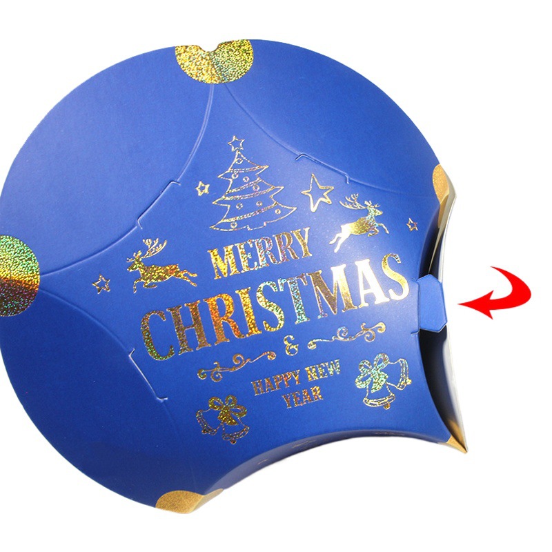 Christmas Sugar Box Christmas Gift Packaging Box Laser Gold Christmas Decorations Christmas Tree Pendant