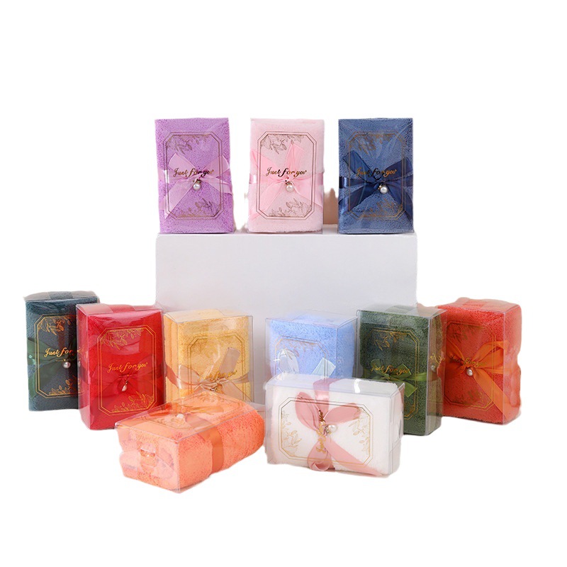 Gift towel gift box shape creative towel birthday gift wedding company activity return soft towel