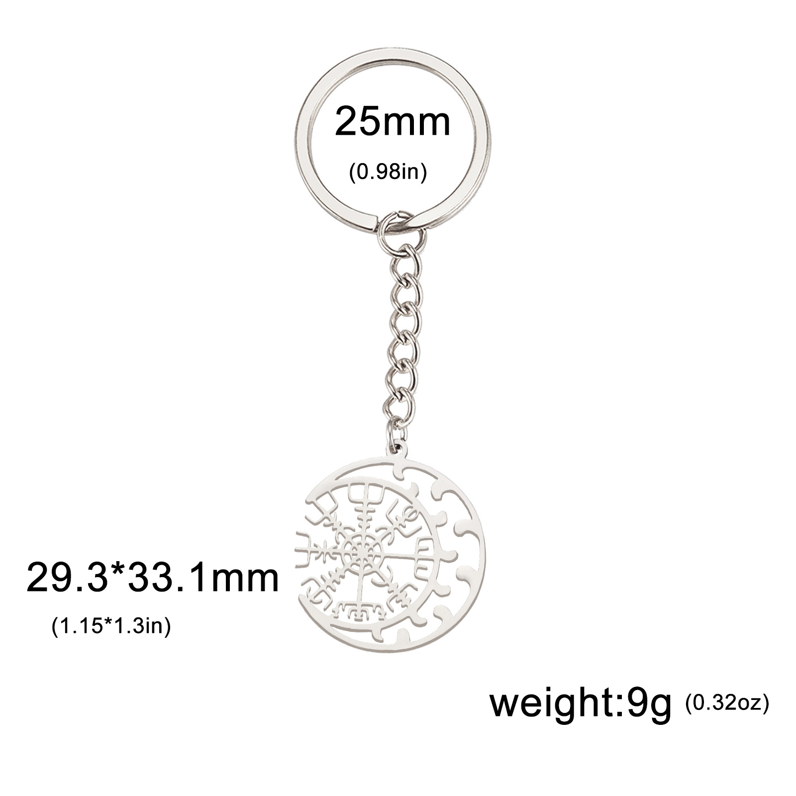 Picture of Europe and the United States cross-border hot sale with chain key chain mottled moon bag snowflake personality simple stainless steel car key chain