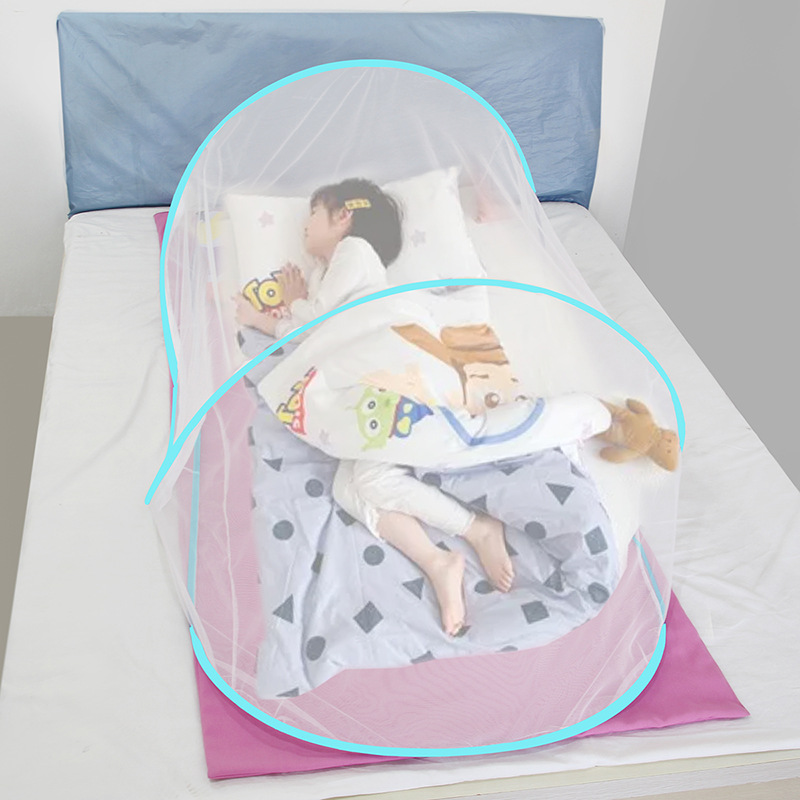 Picture of Single Student Dormitory Home Office Installation-Free Anti-Mosquito Lunch Break Travel Camping Encrypted Mesh Mosquito Net