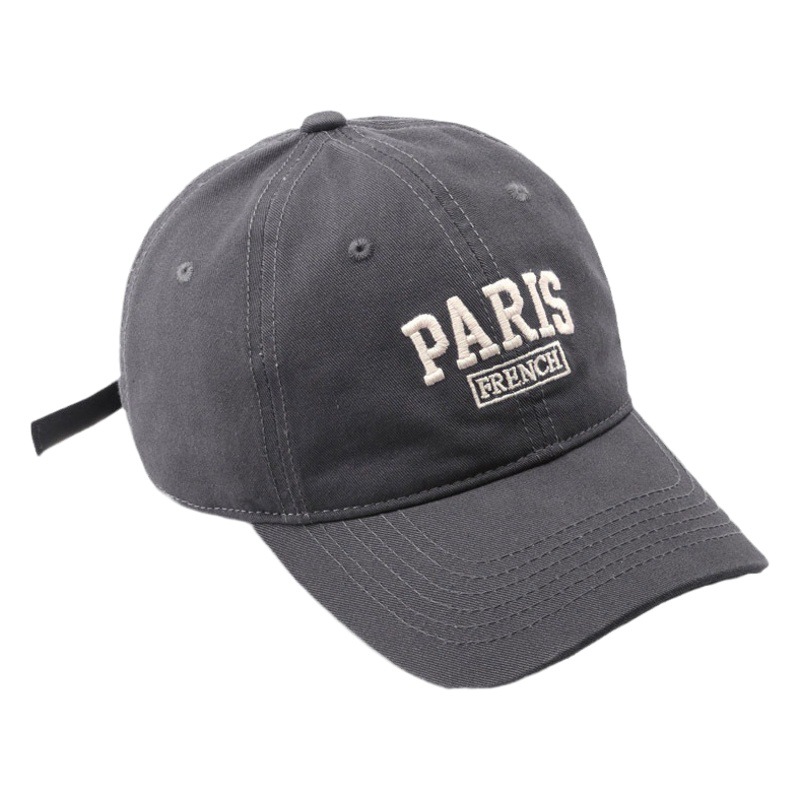 Picture of Japanese Style Personalized Retro Letter Embroidered Peaked Cap for Men and Women Outdoor Men's Travel Sun Protection Baseball Cap for Women K-Style