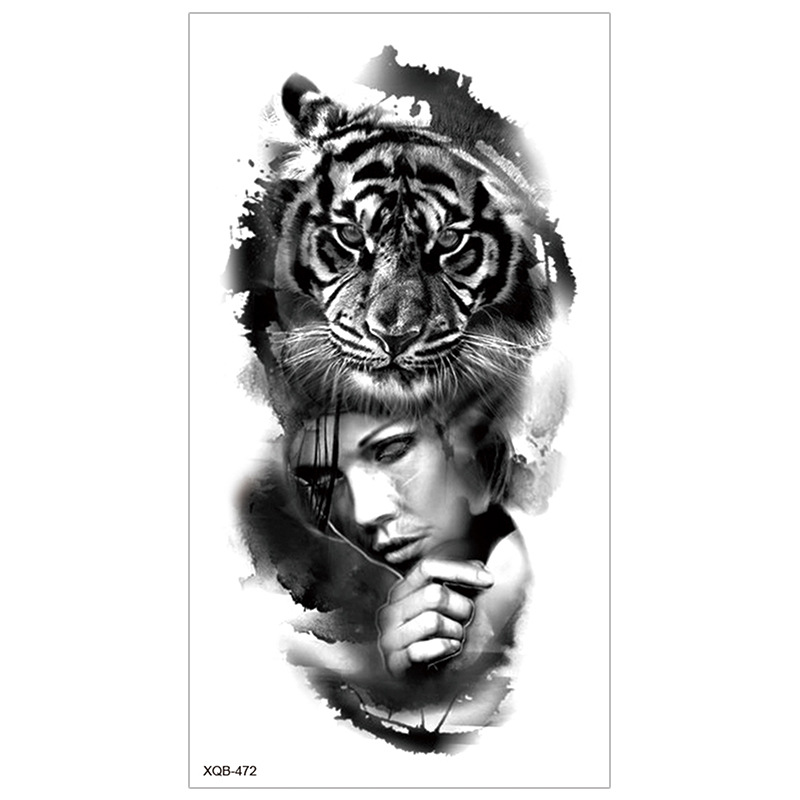 Picture of New Half Arm Tattoo Stickers Cross-border Amazon Hot Selling Set Dark European and American Realistic Waterproof Tattoo Stickers Wholesale