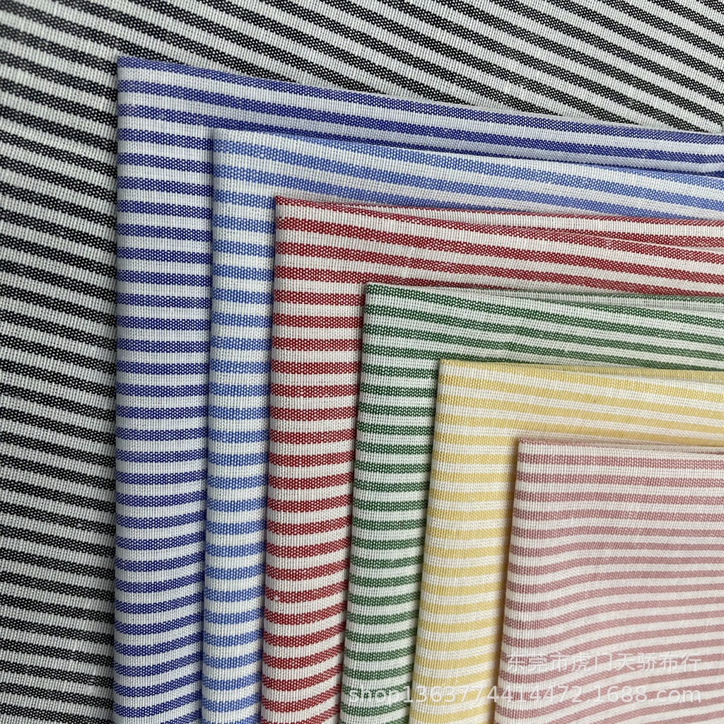 Woven polyester yarn-dyed striped cloth 0.2cm Oxford yarn-dyed thin strip tablecloth tablecloth shoes and hats and other fabrics