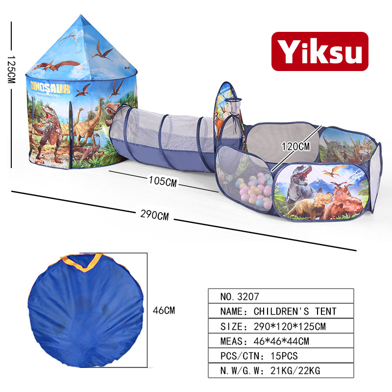 Picture of Cross-border hot sale children's tent game house indoor and outdoor three-in-one tunnel ocean ball pool fence toy wholesale