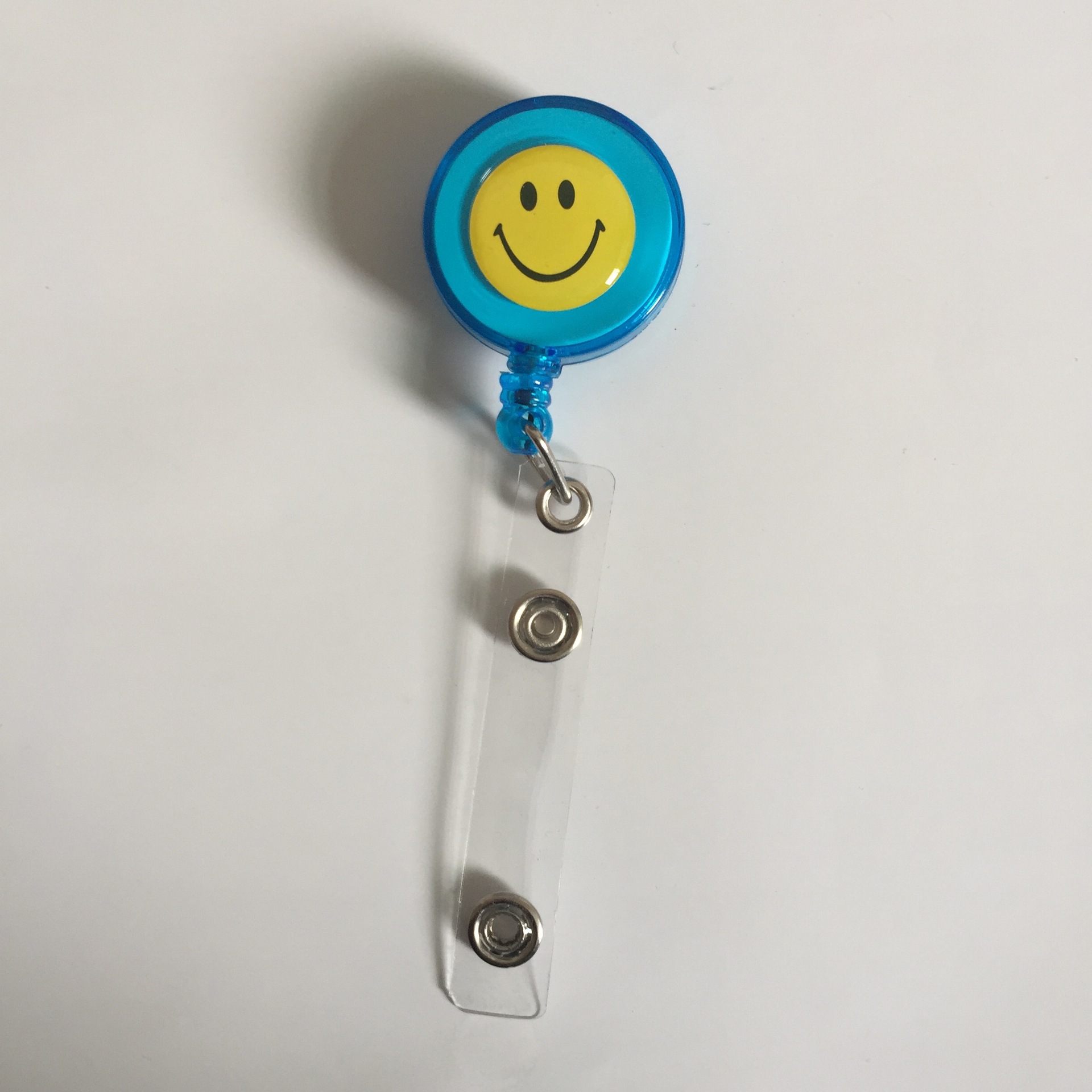 Picture of Factory wholesale LOGO smiley face easy pull buckle easy pull retractable buckle ID card set badge buckle key work card buckle