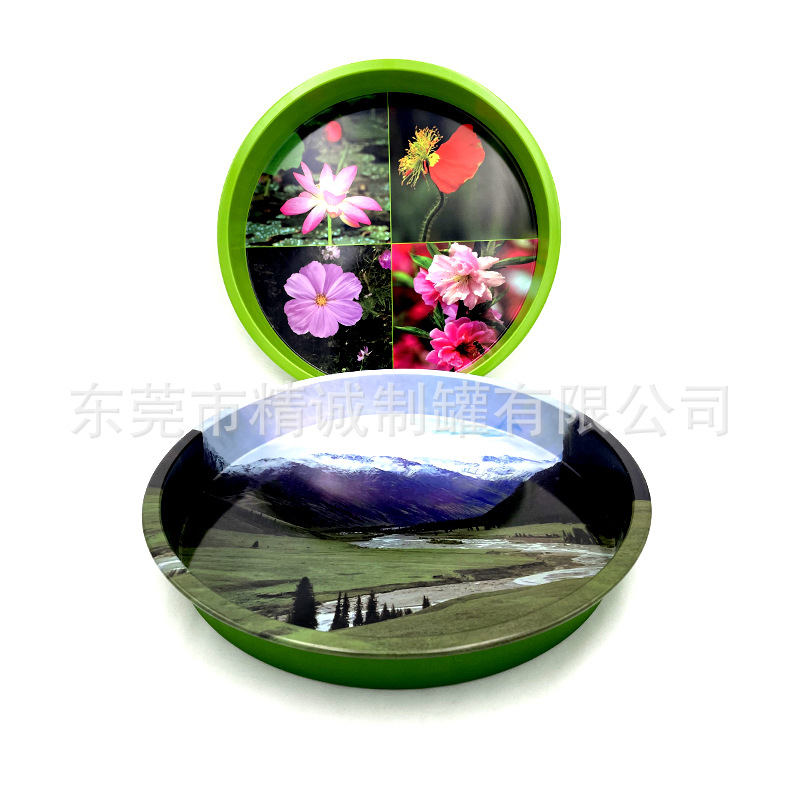 Picture of Large fruit plate iron plate printed tinplate tea tray metal plate