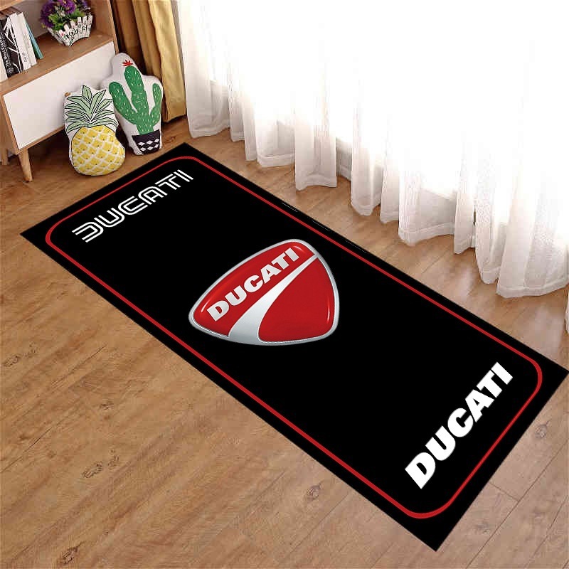 Picture of Motorcycle enthusiast carpet motorcycle display Harley Honda Ducati bedroom bedside blanket cross-border racing floor mat