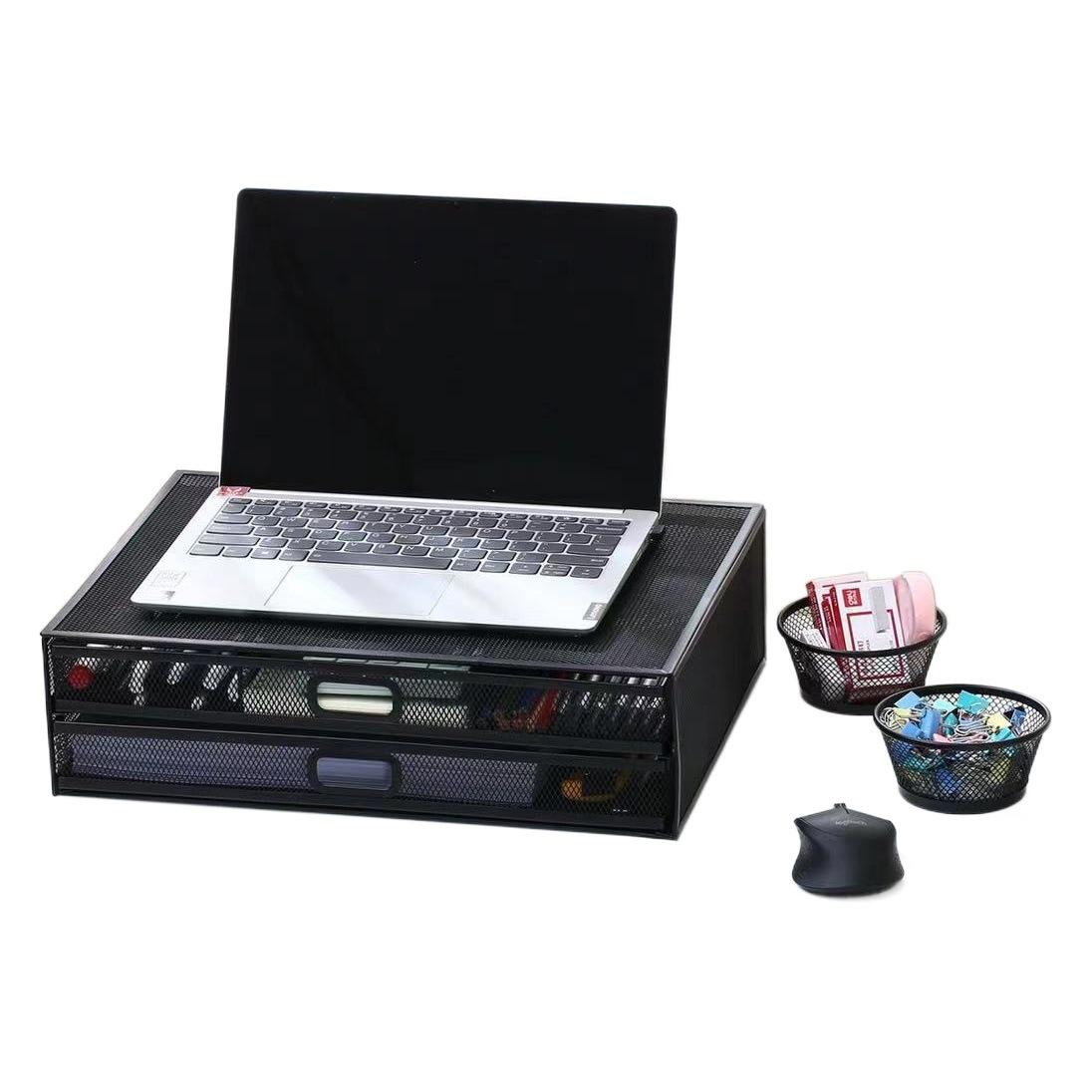 Multifunctional Computer Stand Wrought Iron Wholesale Cooling Base Monitor Office Desk Storage Rack Elevated Storage