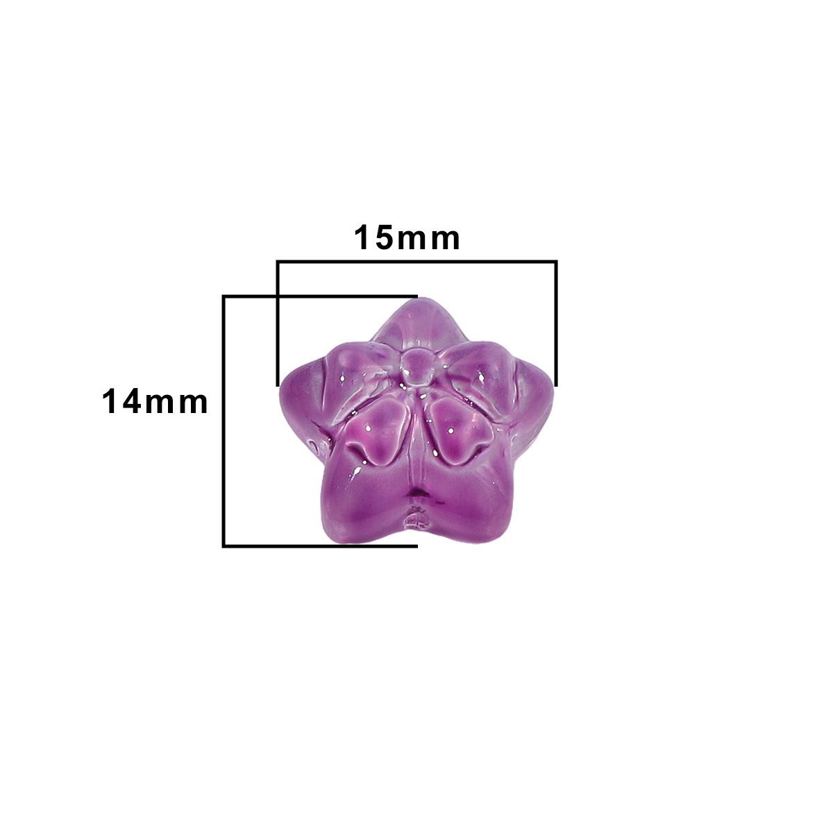 colored glass five-pointed star bow beads loose beads handmade diy three-dimensional jelly beaded bracelet jewelry accessories