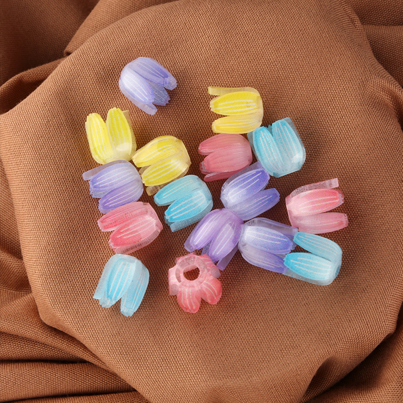 Picture of Acrylic Tulip Flower DIY Accessories Rubik's Cube Cloud Mirror Night Light Material Wholesale Heat Shrinkable Sheet Artificial Flower