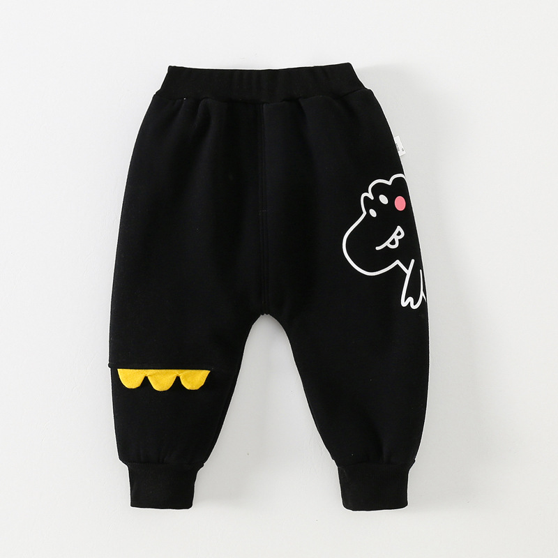 Baby thickened pants winter boys' casual pants fleece-lined infant trousers baby girls' butt pants winter fashion