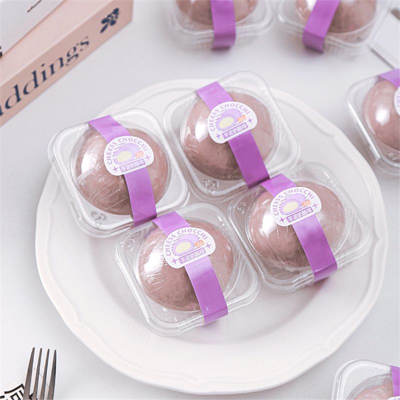 Taro Cheese Ball Packaging Box, Egg Yolk Pastry, Snow Pastry Packaging Box, Baked Dessert Transparent Single Blister Box, Thickened