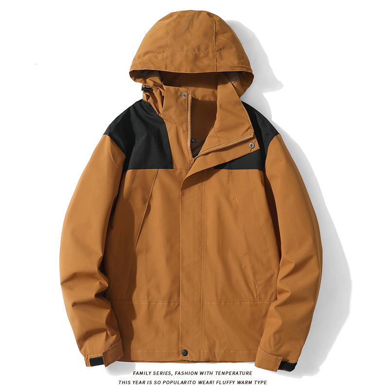 Outdoor Jacket for Men and Women Spring and Autumn Thin Color-matching Windproof Waterproof Outdoor Mountaineering Jacket for Couple