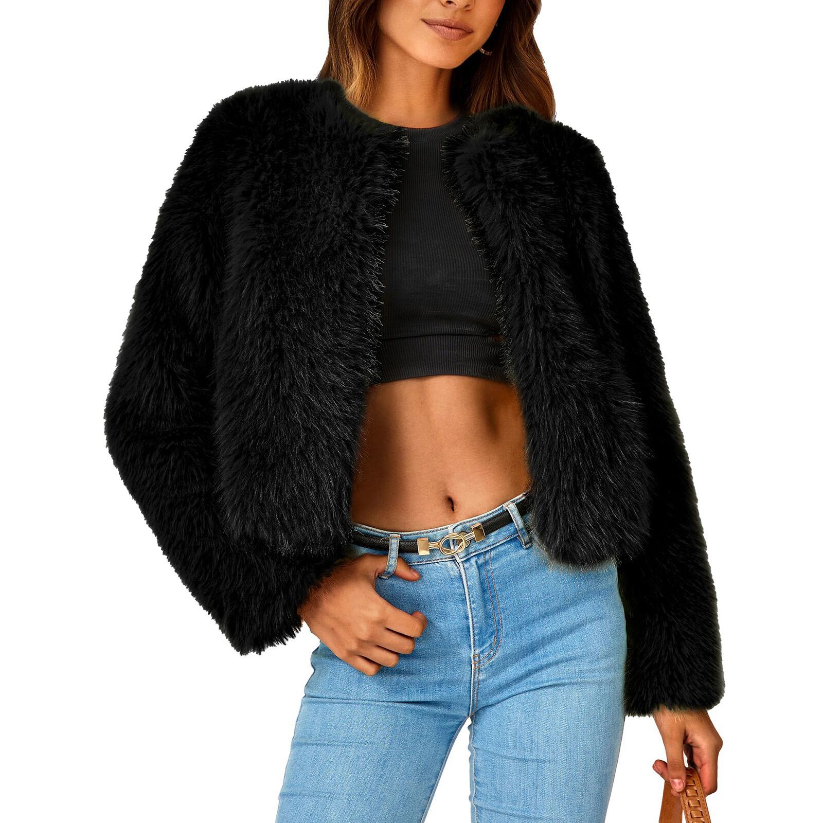 Picture of Autumn and Winter New Toca Crewneck Coat Imitation Fur Coat Young Coat Short Imitation Fur Coat