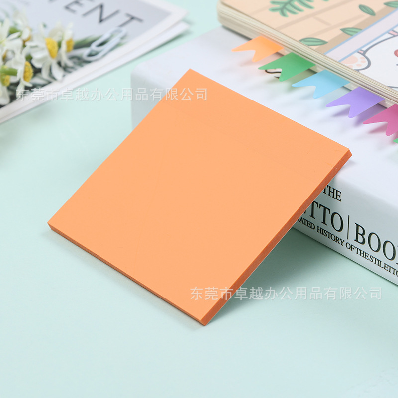 Picture of PET fluorescent notes for students to use key marks to write strong sticky plastic waterproof wrong topic transparent post-it notes