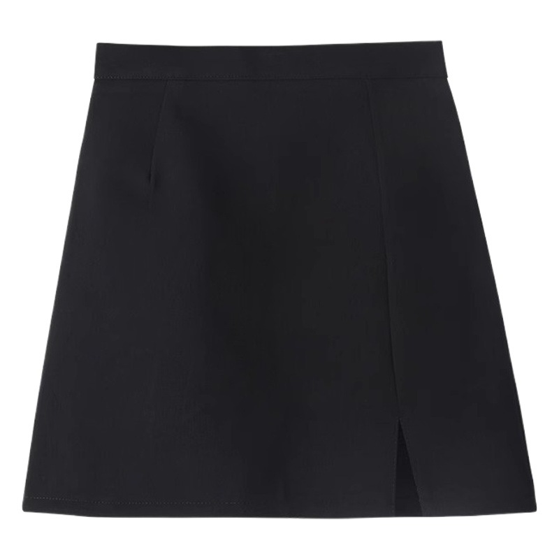 High waist hip skirt skirt skirt high elastic elastic waist one-step skirt covering belly slimming pure style