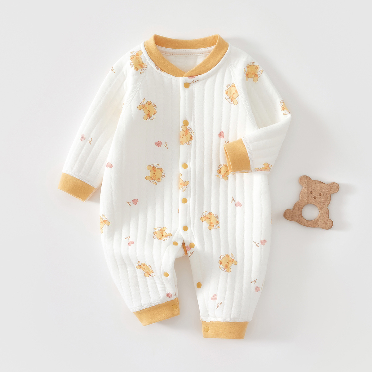 Picture of Baby clothes winter cotton thickened jumpsuit Spring and Autumn Winter newborn male and female baby quilted warm cotton-padded clothes