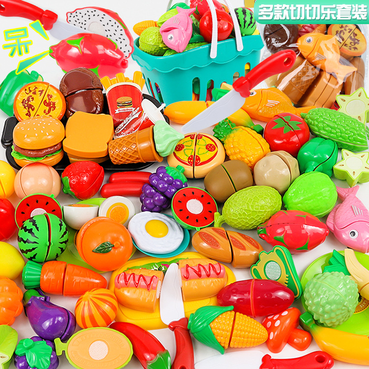 children play house fruit and vegetable cutting kitchen toys boys and girls early education interactive gifts suit