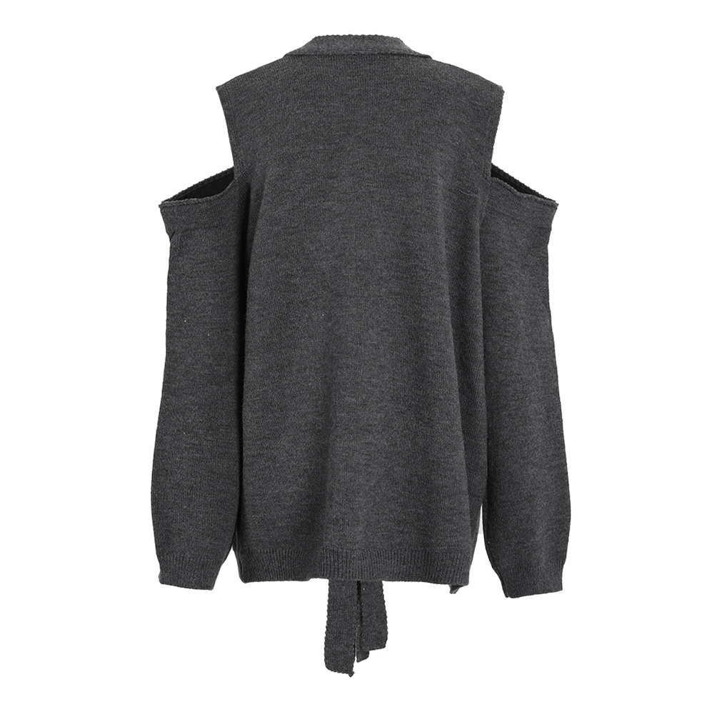 Picture of 2024 spring new off-the-shoulder knitted sweater coat cardigan women's design sense royal sister cross-border loose casual top