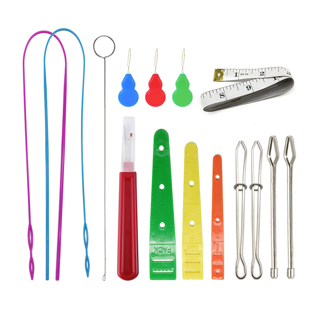 Picture of Amazon Elastic Band Threading Tool Set Long Plastic Threader Lead Wire Double-Hole Threading Clamp Sewing Tool