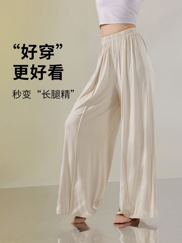 Dance clothes women's summer new modern straight classical Chinese dancing body practice loose wide-leg pants for adults