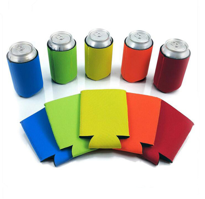 Picture of Cross-Border Hot-Selling Diving Material Rainbow Cola Sleeve 12oz Foldable Can Beer Cooler Sleeve