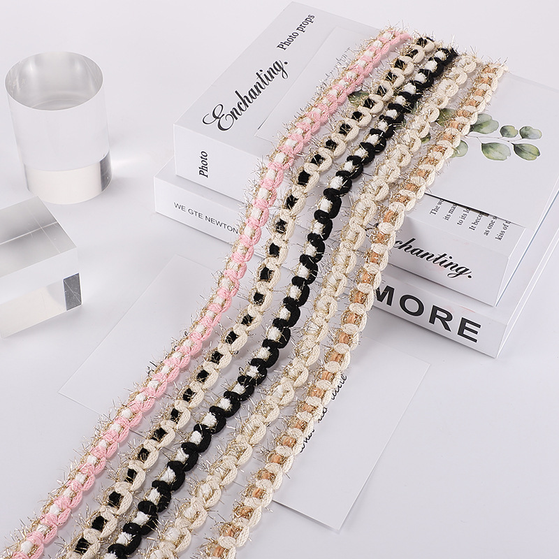 Color water soluble small bar code lace garment accessories decorative handmade diy skirt bag neckline width 1.5CM