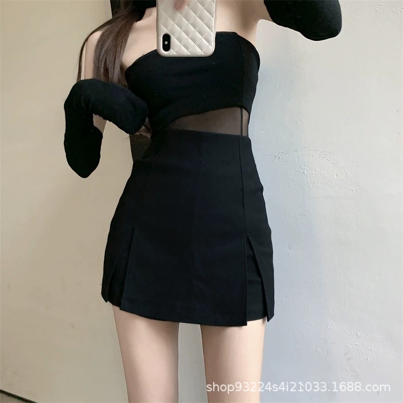 New Skirt Women's 2025 New Arrival Spring and Summer All-Match High Waist A- Line Skirt Anti-Glow Skirt Slim-Fit Slimming Hip-Wrap Pants