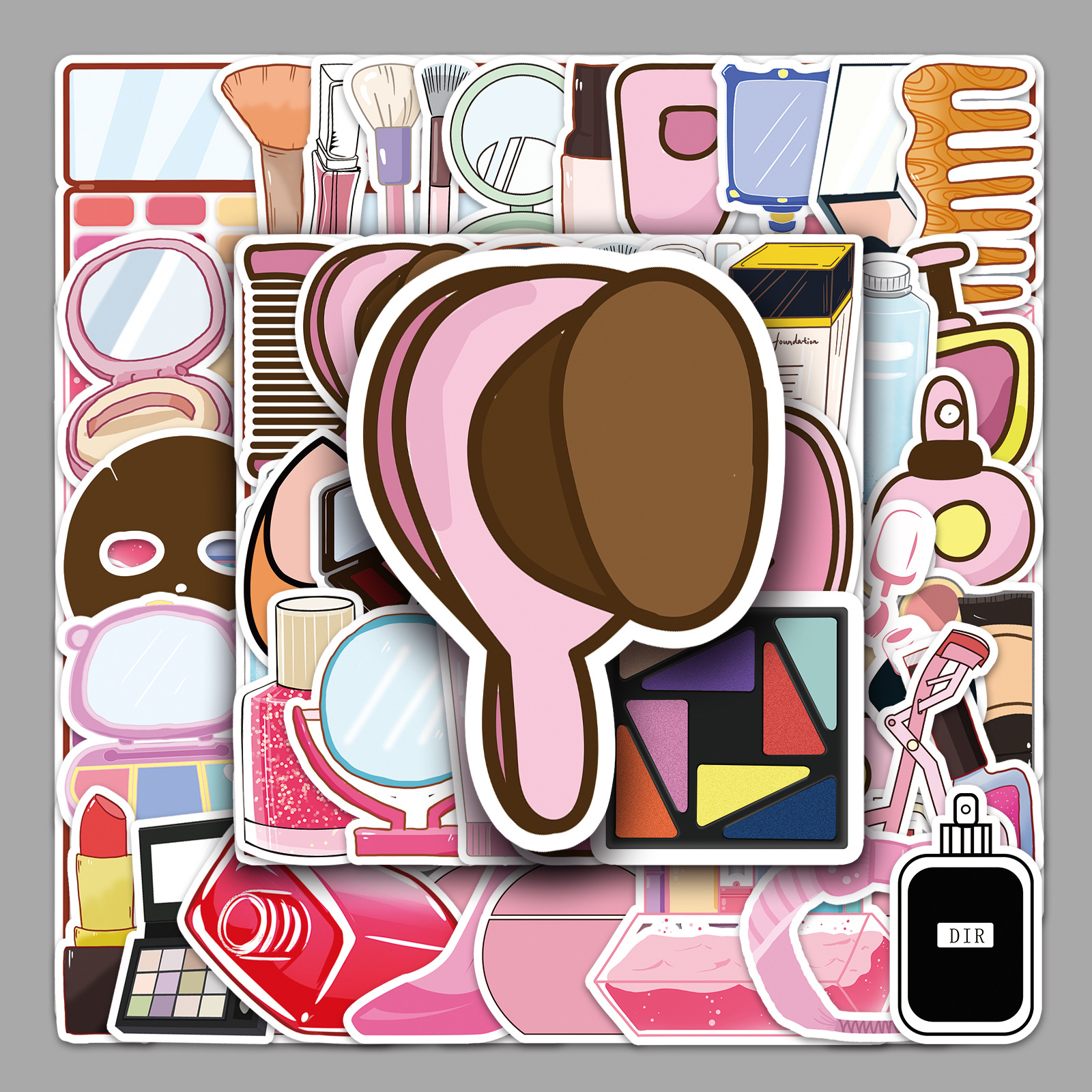 51 small girl cosmetics cartoon decoration personalized creative luggage laptop car waterproof stickers