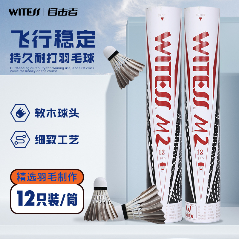 WITESS Eyewitness Badminton Resistant to Playing 12 Only Pack Can't Play Badminton Resistant to Playing Badminton Training Ball Special M2