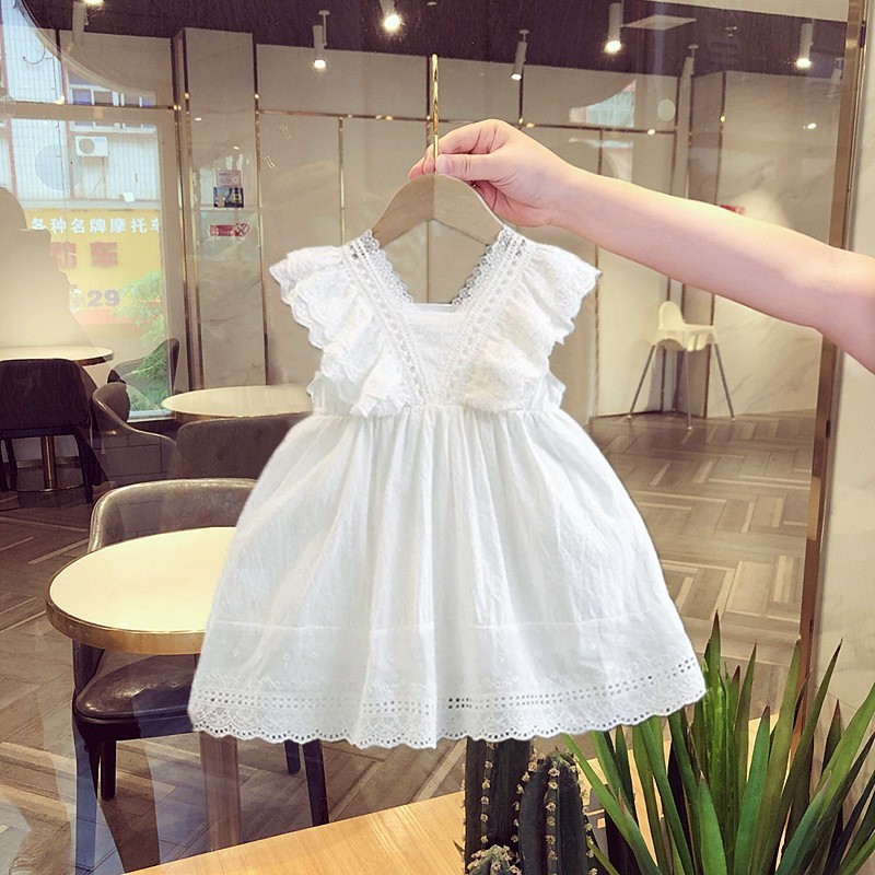 Picture of Girl's butterfly dress 2024 Summer mesh one-year-old dress female Western princess baby dress