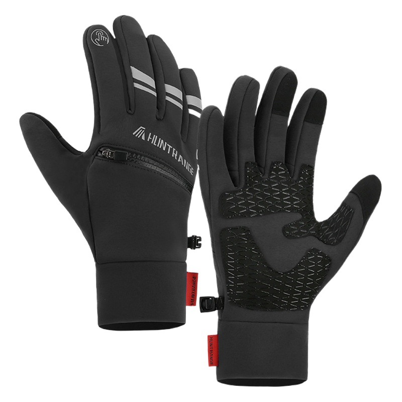Autumn and Winter Warm Gloves for Men and Women, Cold-Proof Sports Velvet Ski Gloves, Windproof, Waterproof, Non-Slip Cycling Gloves, Touch Screen
