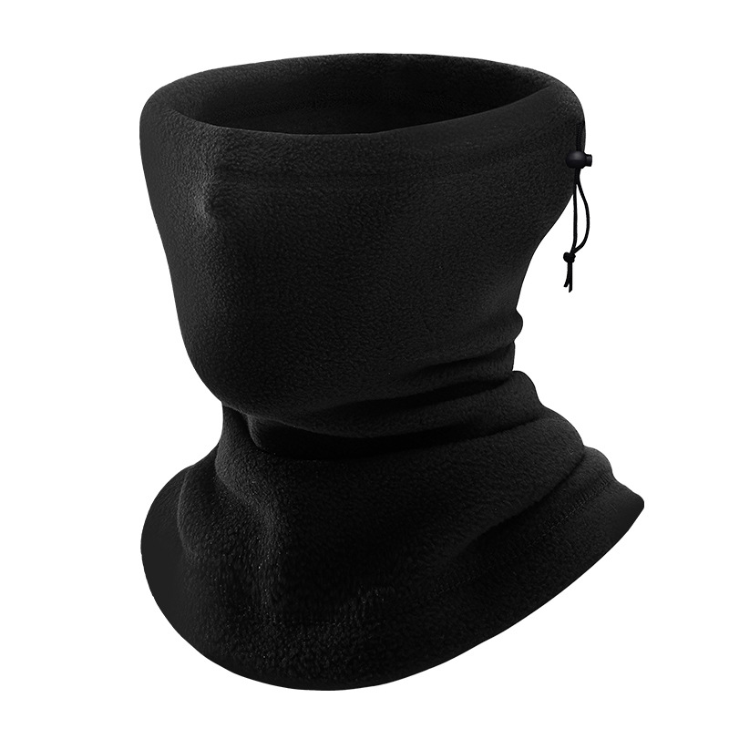 Picture of Outdoor Warm Neck Scarf Fleece Ski Mask Polar Fleece Cycling Windproof Hat Drawstring Thickened Neck Scarf Autumn and Winter