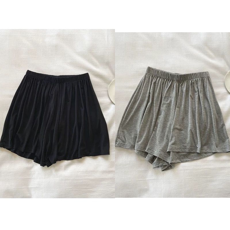 Picture of Modal Cotton Women's Shorts Spring and Summer Sports Leisure Home Fart Curtain Loose Outer Wear High Waist Wide Leg Pajama Pants Thin