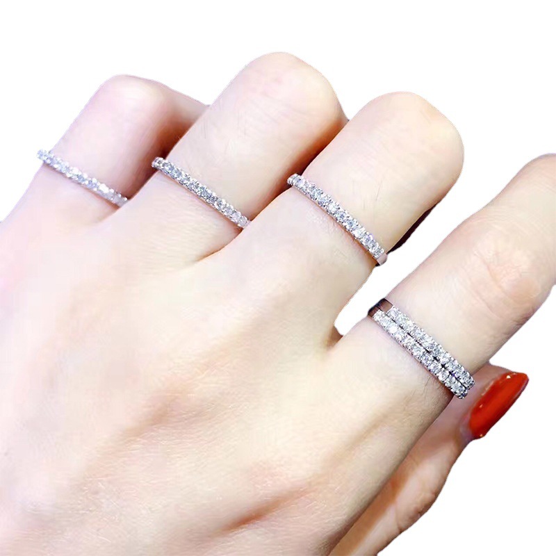 Longlong Gold New Fashion Casual Ring S925 Silver Ring Exquisite Jewelry Ultra-Thin Ring Women's Ring Jewelry